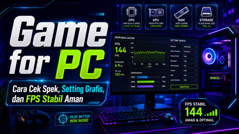game - Game for PC: Cara Cek Spek, Setting Grafis, dan FPS Stabil Aman