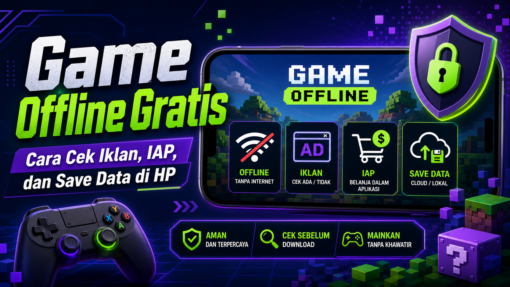 game - Game Offline Gratis: Cara Cek Iklan, IAP, dan Save Data di HP