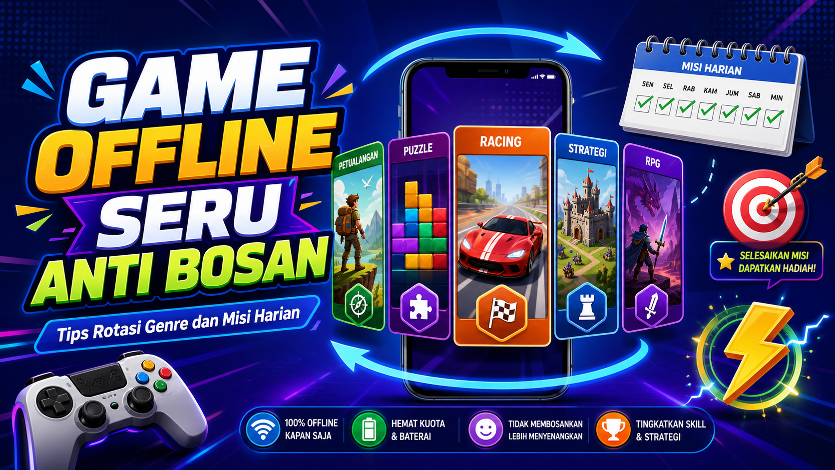 game - Game Offline Seru Anti Bosan: Tips Rotasi Genre dan Misi Harian