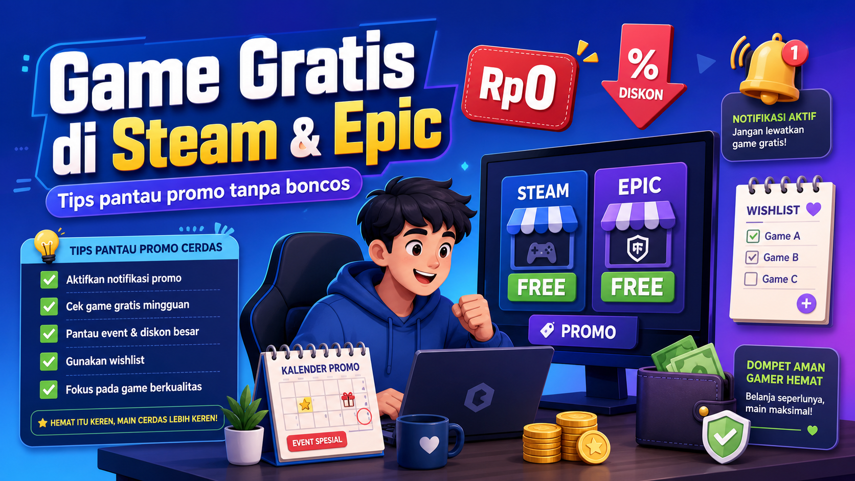 Game Gratis di Steam dan Epic: Tips Pantau Promo Tanpa Boncos - game