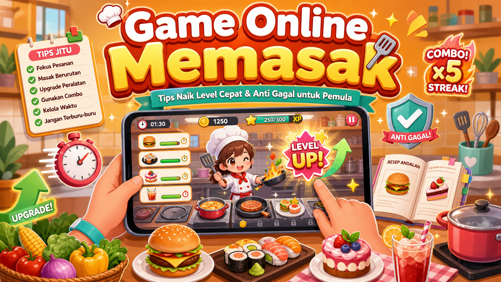 Game Online Memasak: Tips Naik Level Cepat dan Anti Gagal untuk Pemula - memasak