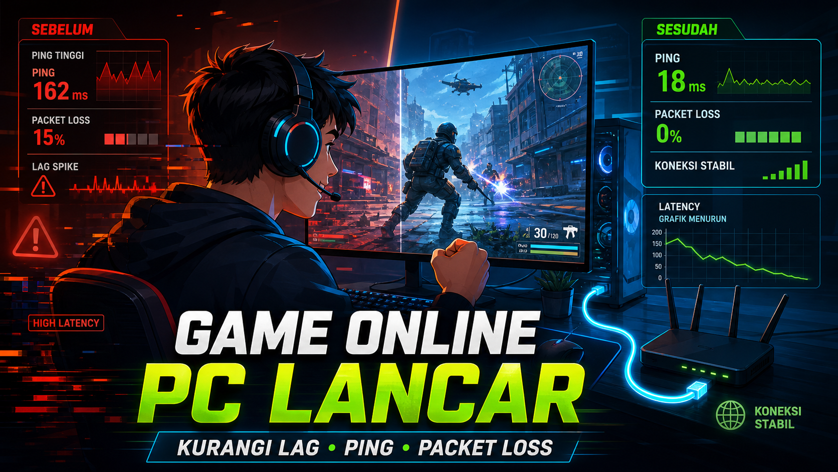 Game Online PC Lancar: Tips Kurangi Lag, Ping, dan Packet Loss - game