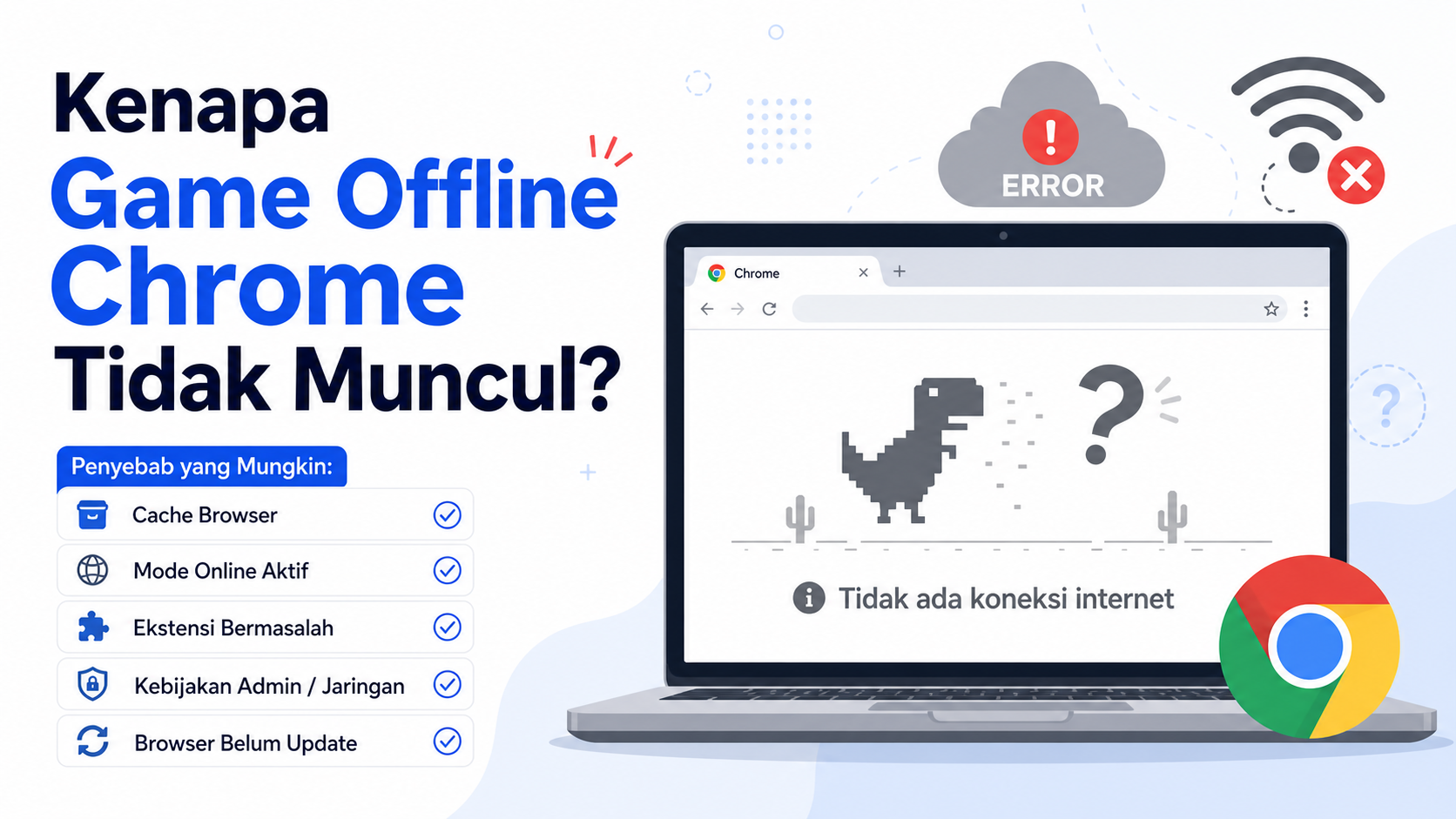 Kenapa Game Offline Google Chrome Tidak Muncul? - google