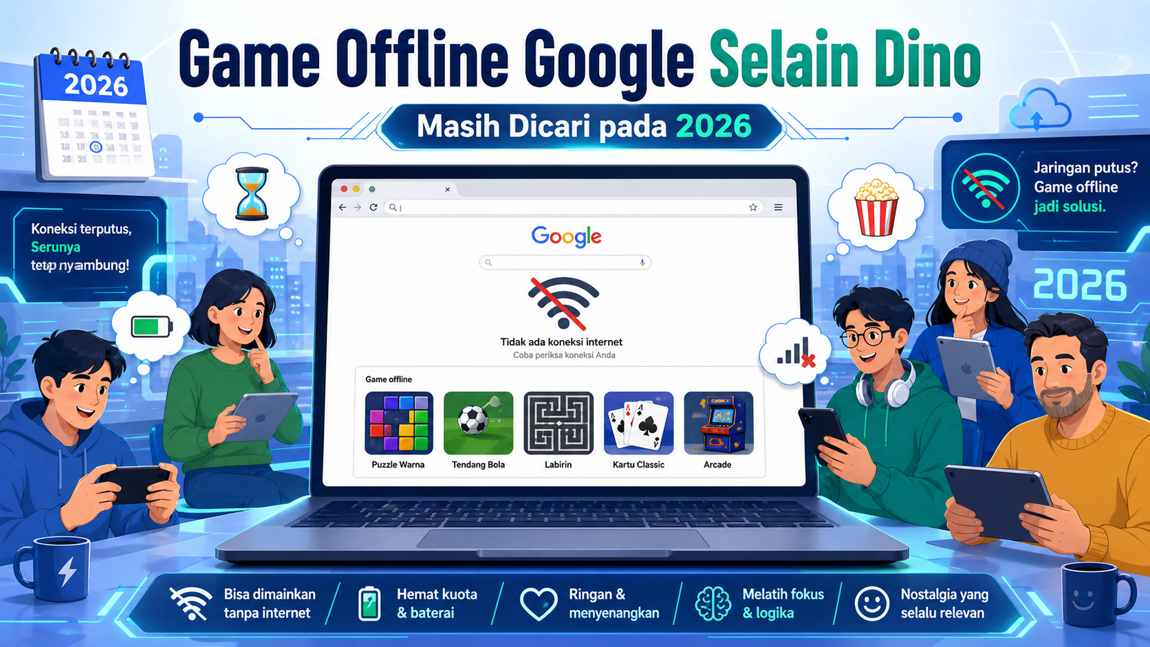 Kenapa Game Offline Google Selain Dino Masih Dicari pada 2026? - google