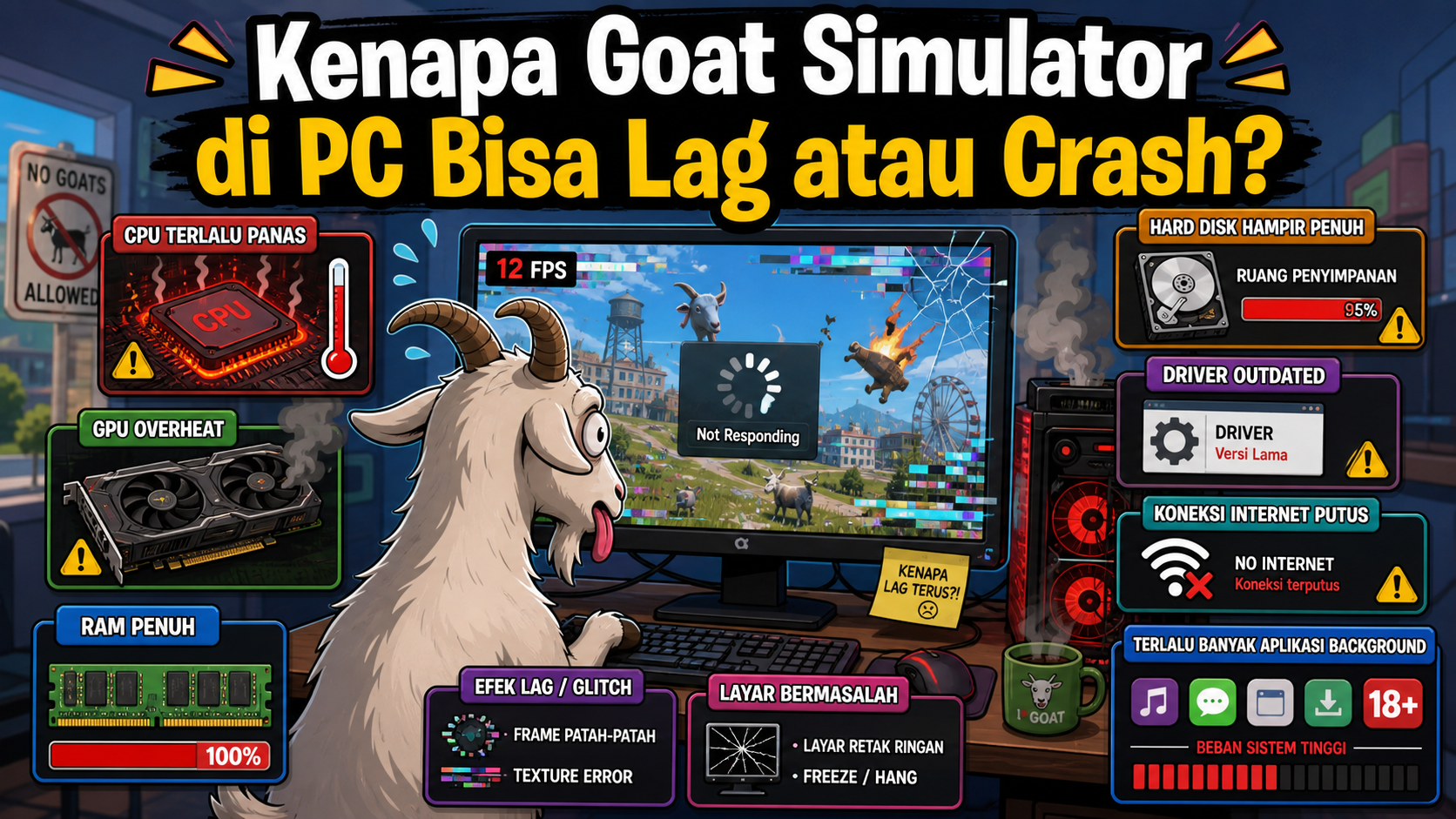 Kenapa Goat Simulator di PC Bisa Lag atau Crash? - goat