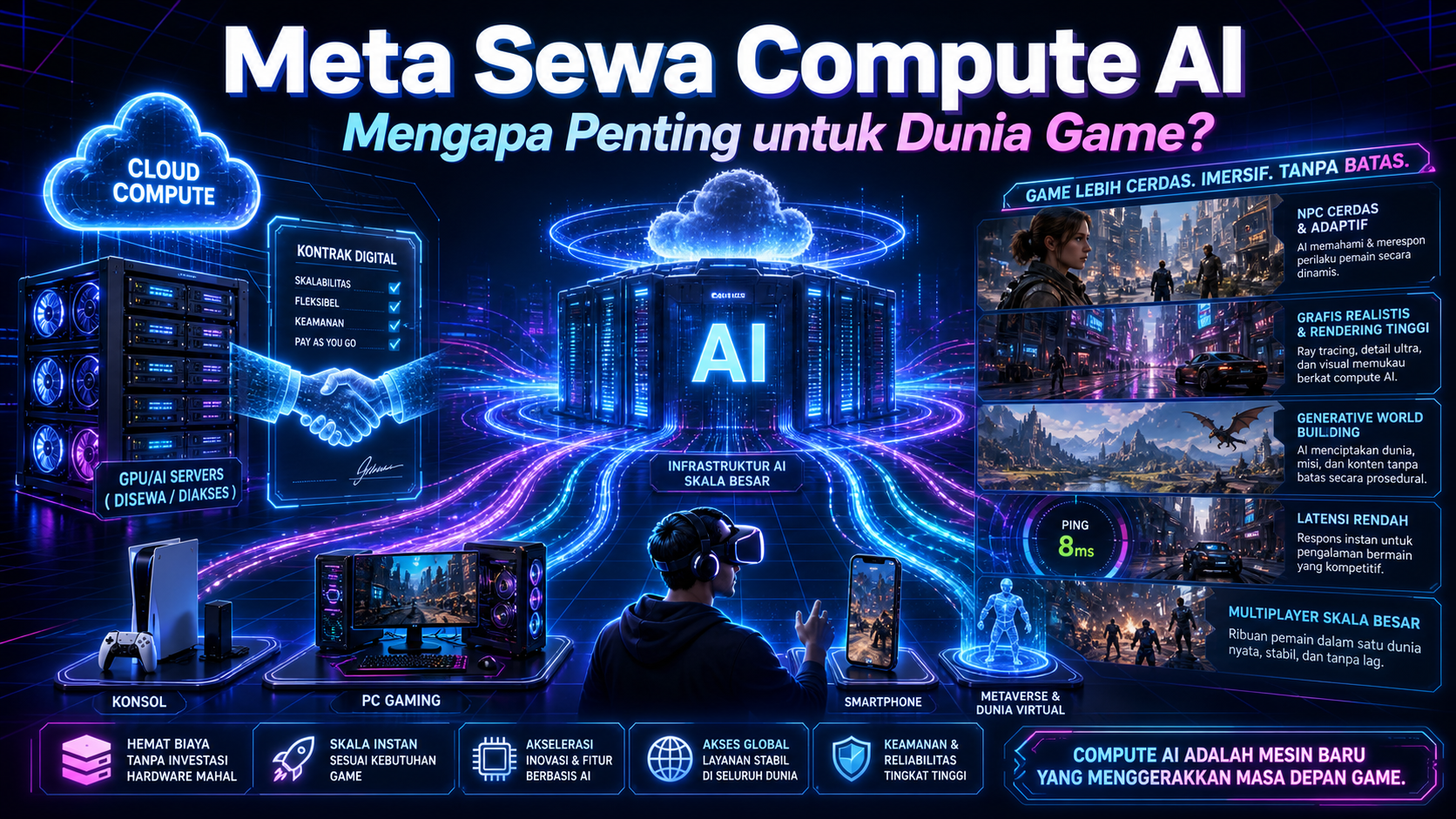 Kenapa Meta Sewa Compute AI Jadi Penting untuk Dunia Game? - meta
