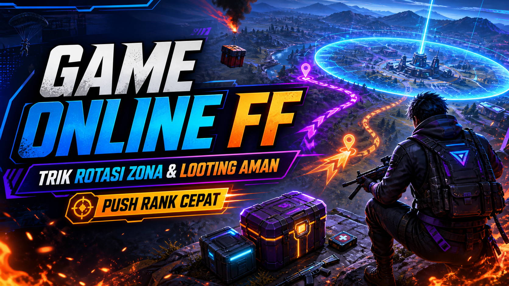 ff - Game Online FF: Trik Rotasi Zona dan Looting Aman Push Rank Cepat