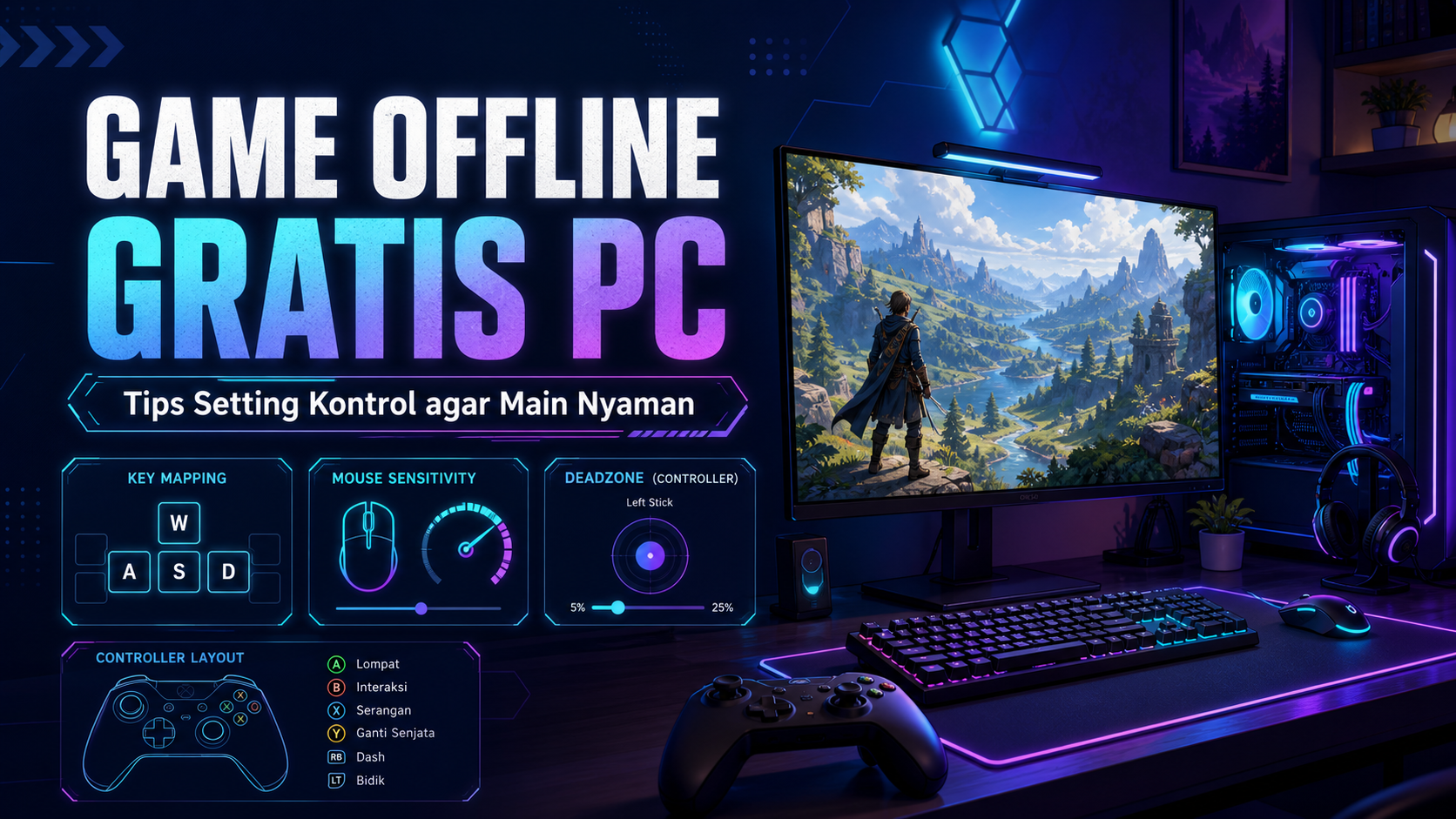 game - Game Offline Gratis PC: Tips Setting Kontrol agar Main Nyaman