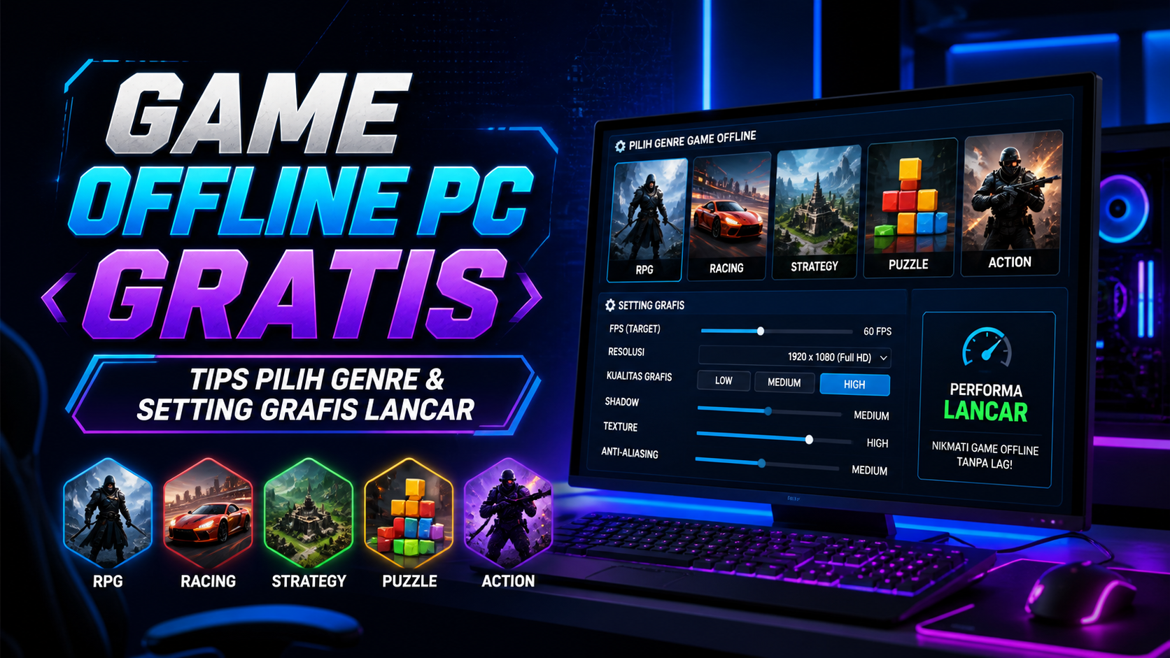 game - Game Offline PC Gratis: Tips Pilih Genre dan Setting Grafis Lancar