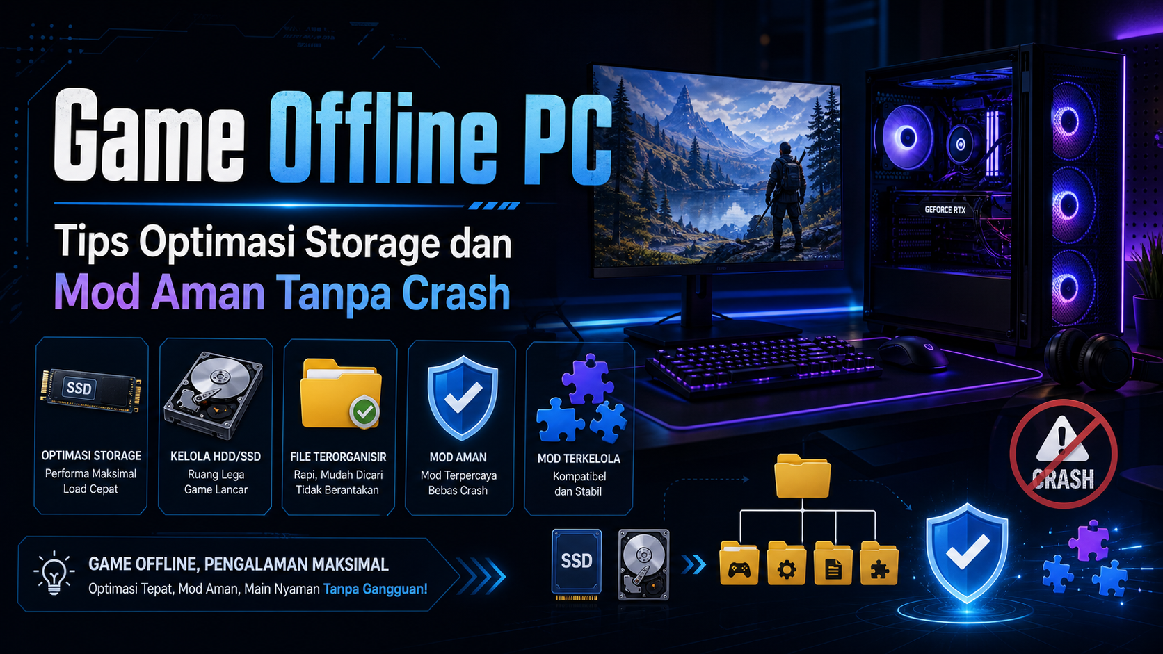 game - Game Offline PC: Tips Optimasi Storage dan Mod Aman Tanpa Crash