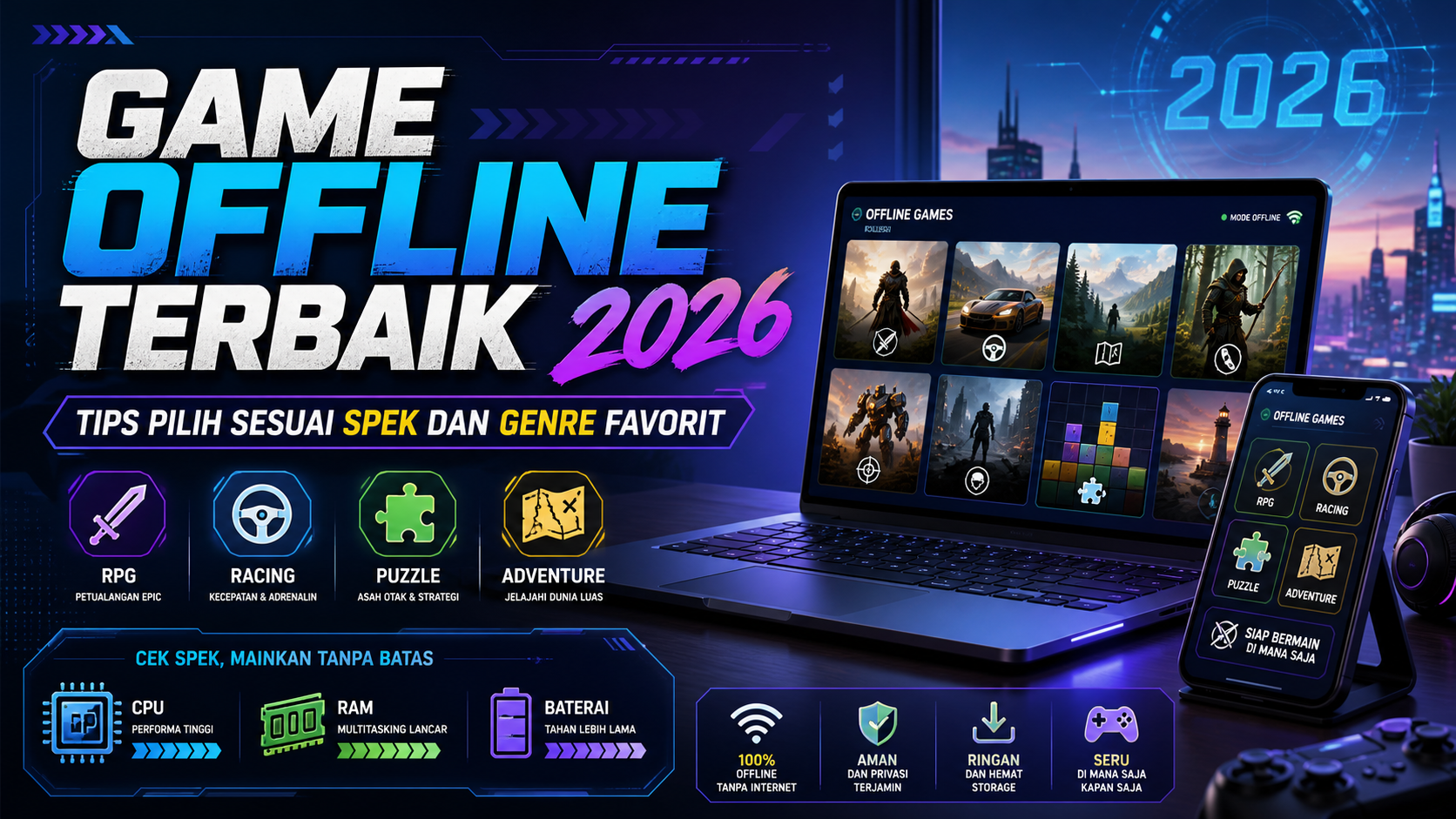 game - Game Offline Terbaik 2026: Tips Pilih Sesuai Spek dan Genre Favorit