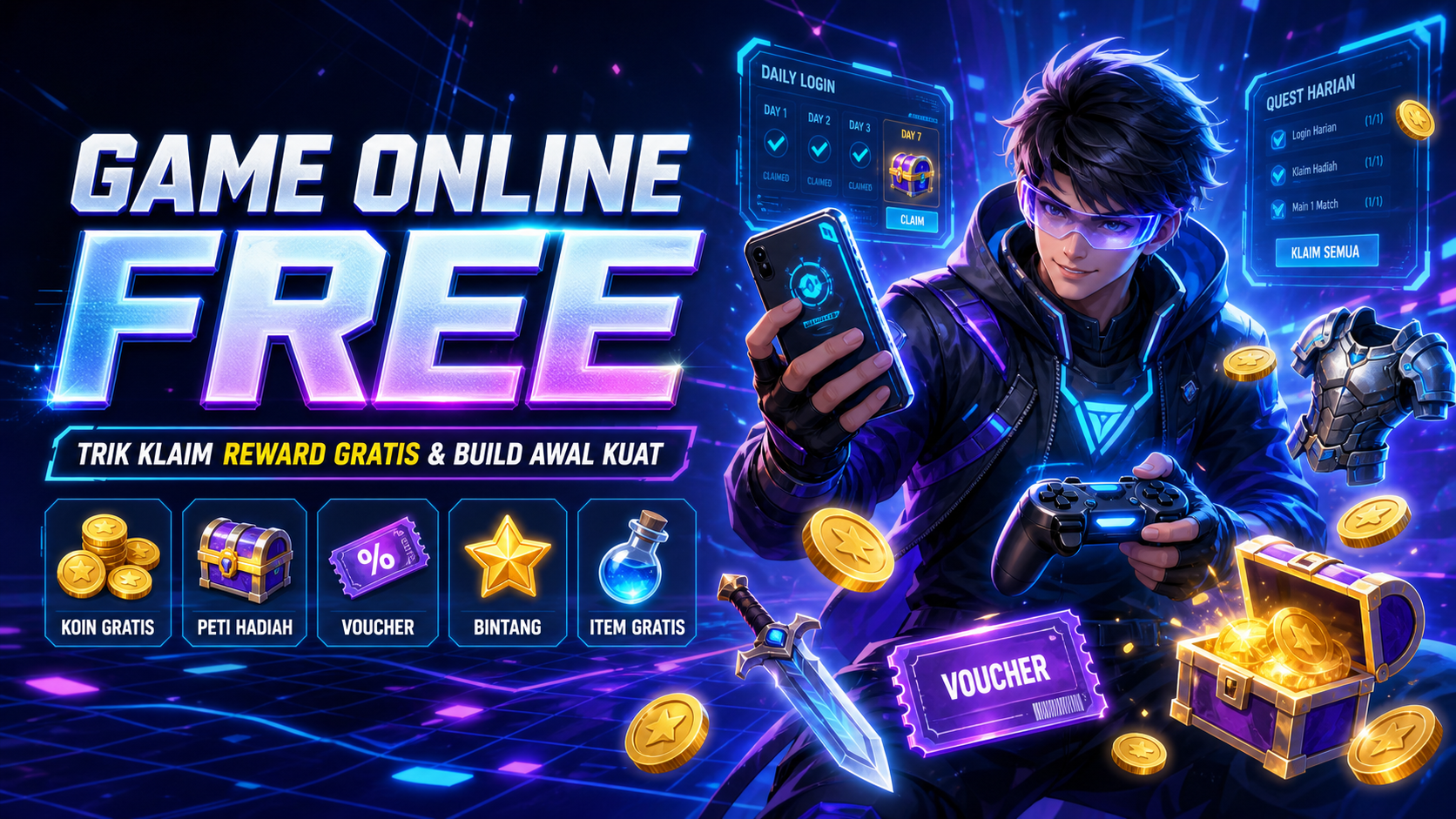 game - Game Online Free: Trik Klaim Reward Gratis dan Build Awal Kuat