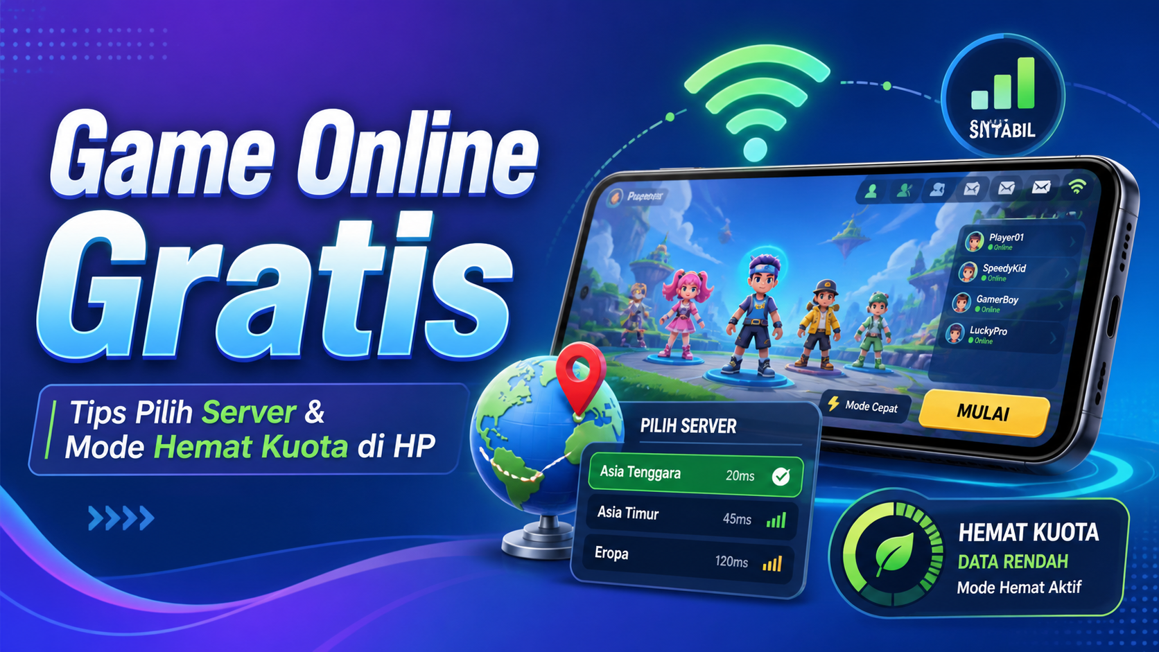 game - Game Online Gratis: Tips Pilih Server dan Mode Hemat Kuota di HP