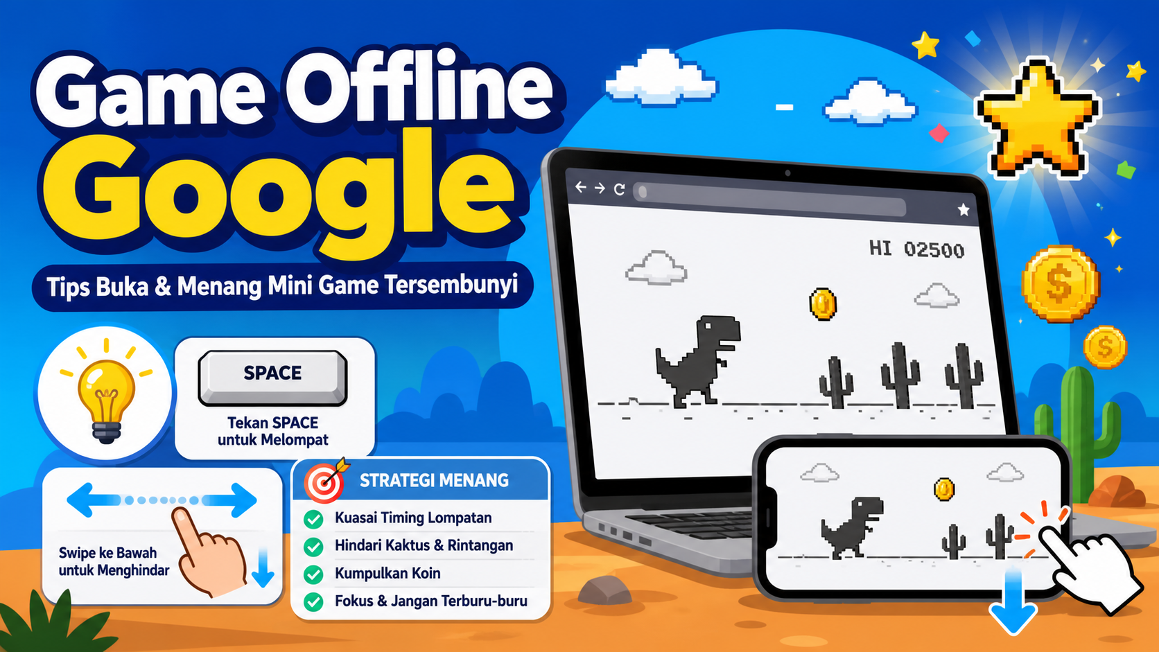 Game Offline Google: Tips Buka dan Menang Mini Game Tersembunyi - google