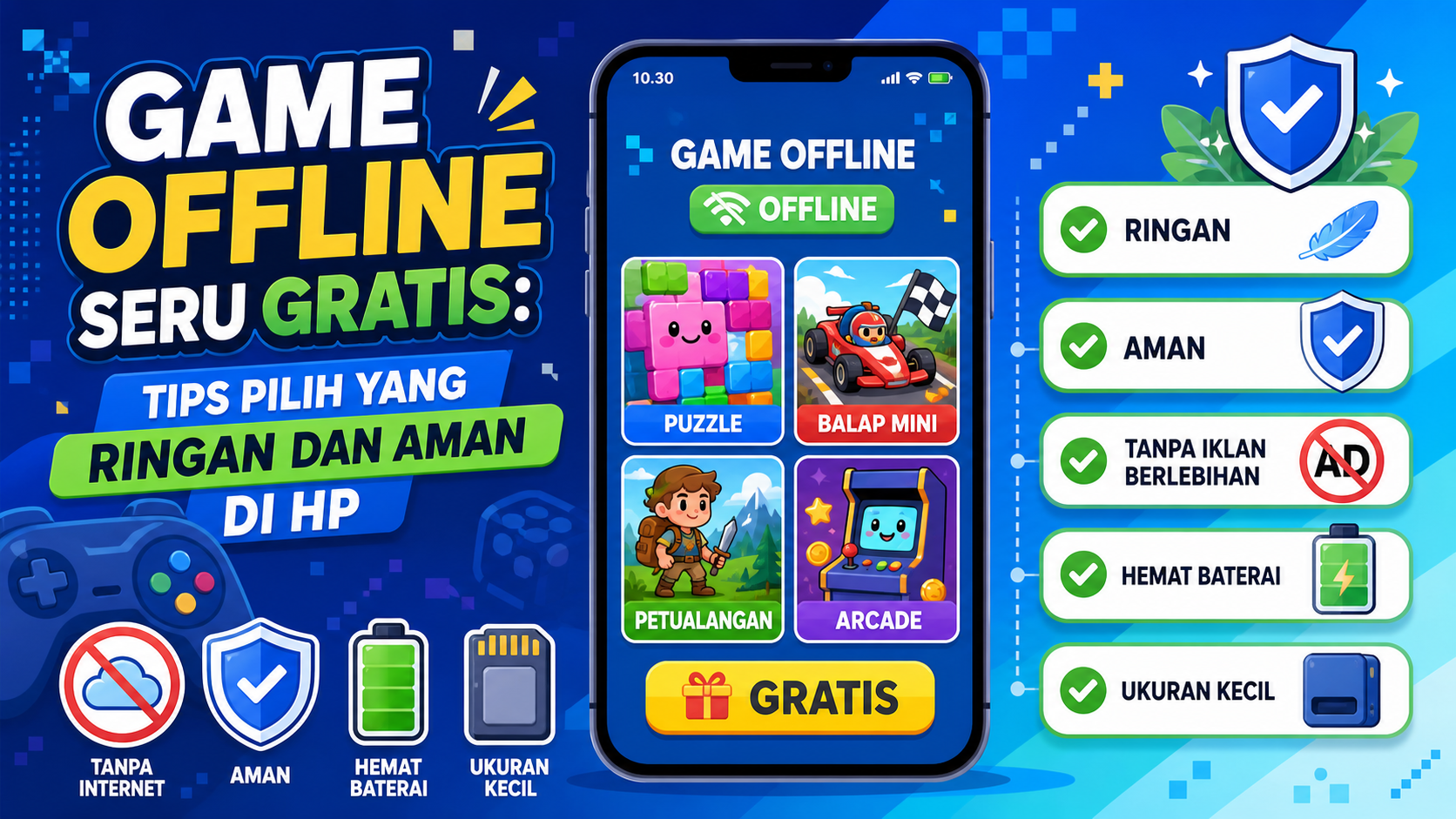 Game Offline Seru Gratis: Tips Pilih yang Ringan dan Aman di HP - game
