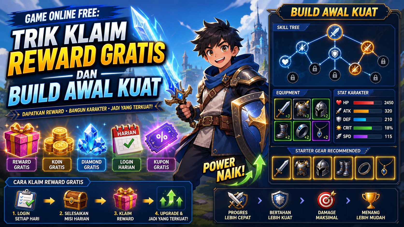 Game Online Free: Trik Klaim Reward Gratis dan Build Awal Kuat - game