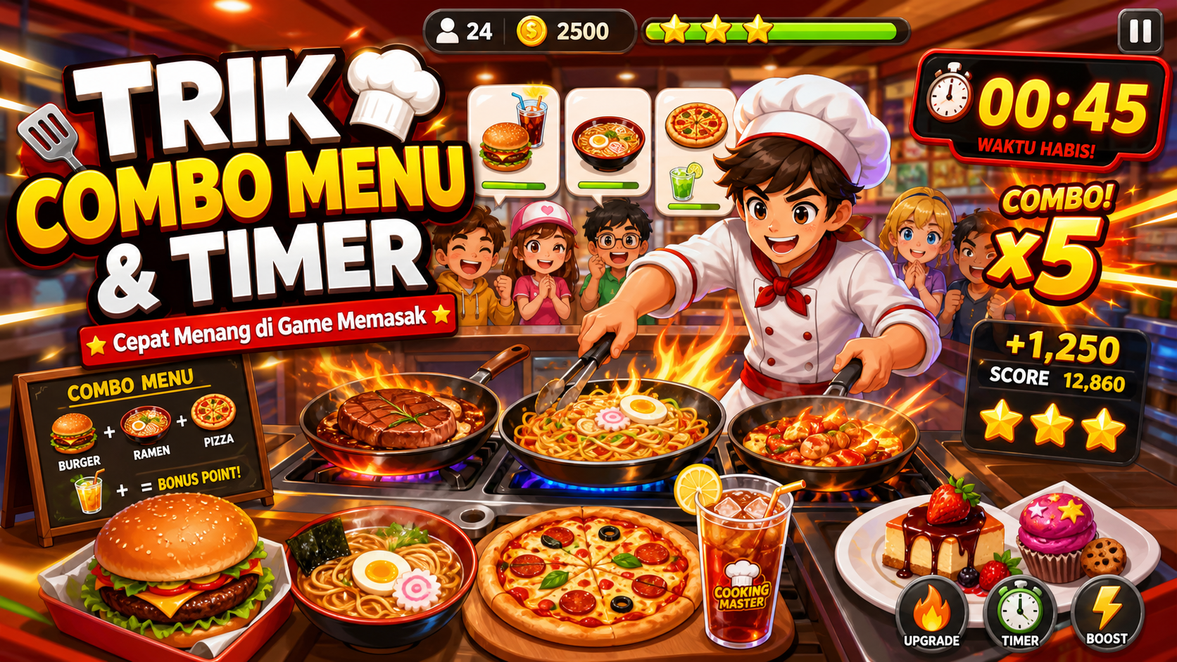 Game Online Memasak: Trik Combo Menu dan Timer Biar Cepat Menang - memasak