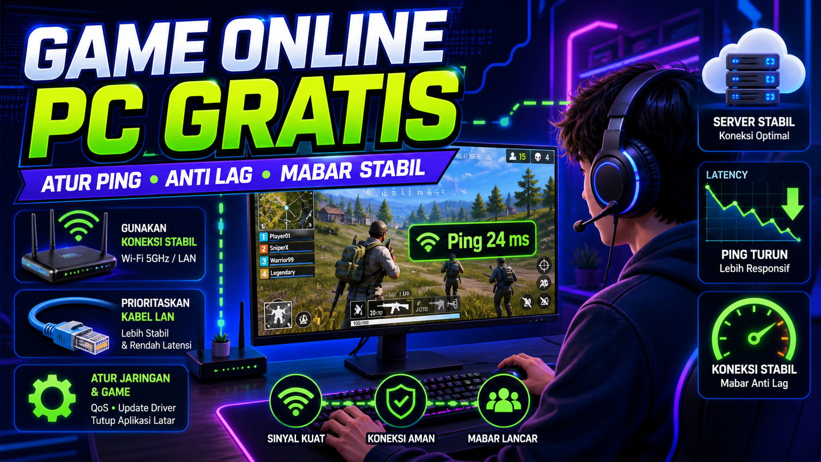 Game Online PC Gratis: Tips Atur Ping agar Mabar Anti Lag Stabil - game