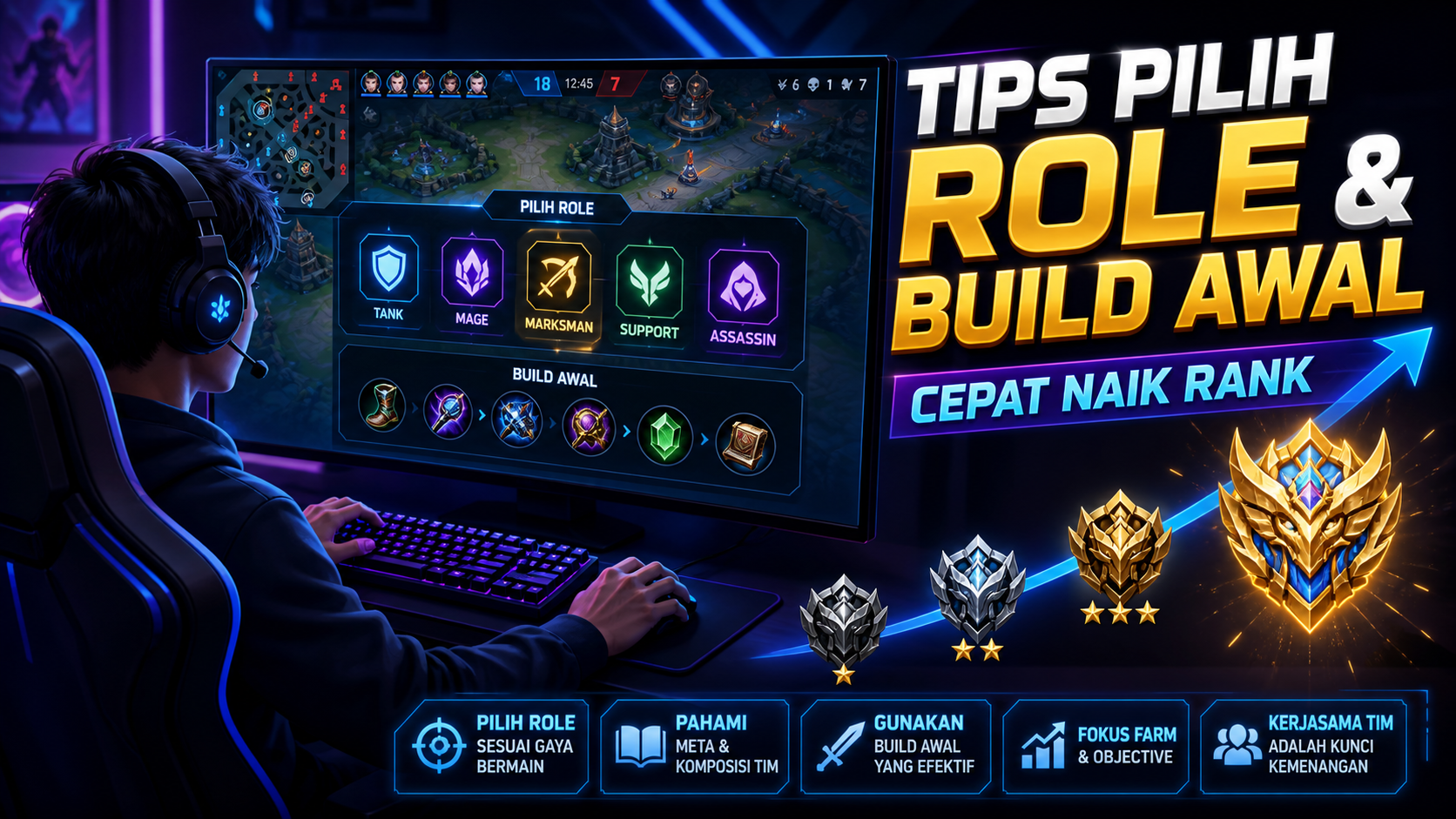 Game Online PC: Tips Pilih Role dan Build Awal Cepat Naik Rank - game