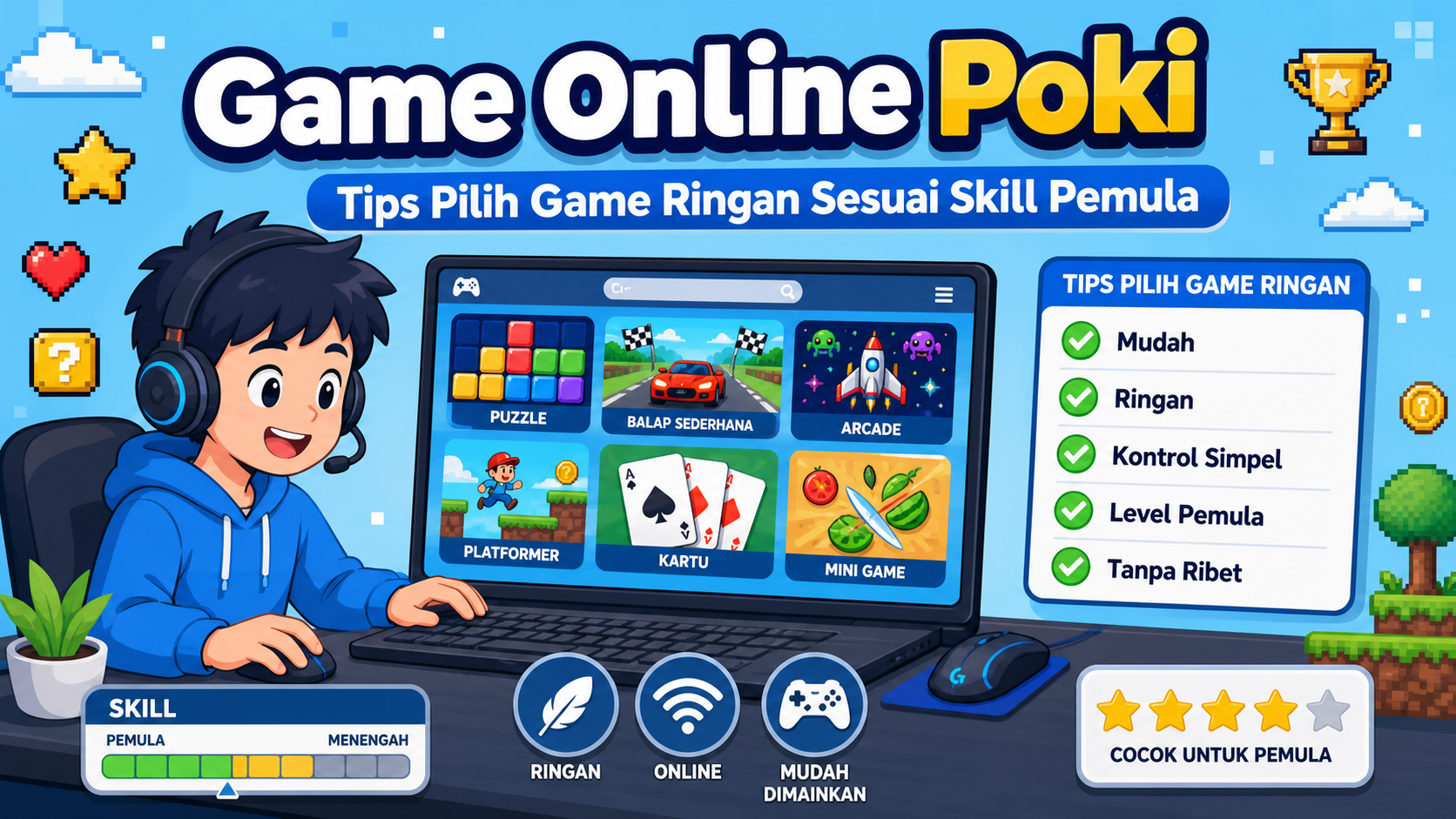 Game Online Poki: Tips Pilih Game Ringan Sesuai Skill Pemula - poki