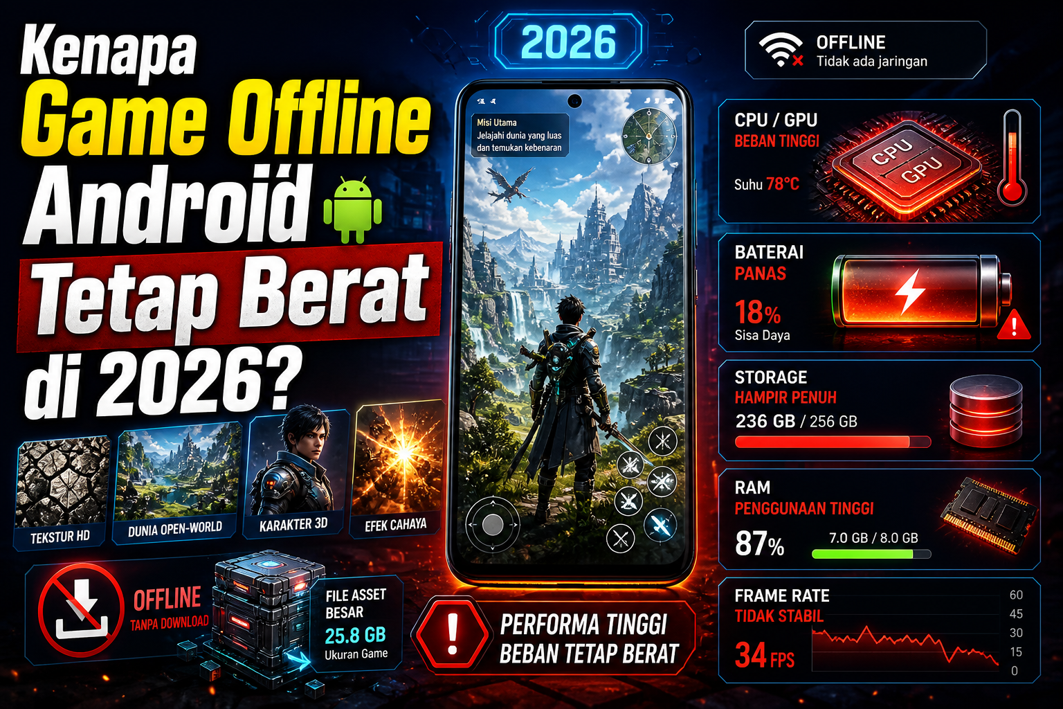 Kenapa Game Offline Android Tetap Berat di 2026? - android