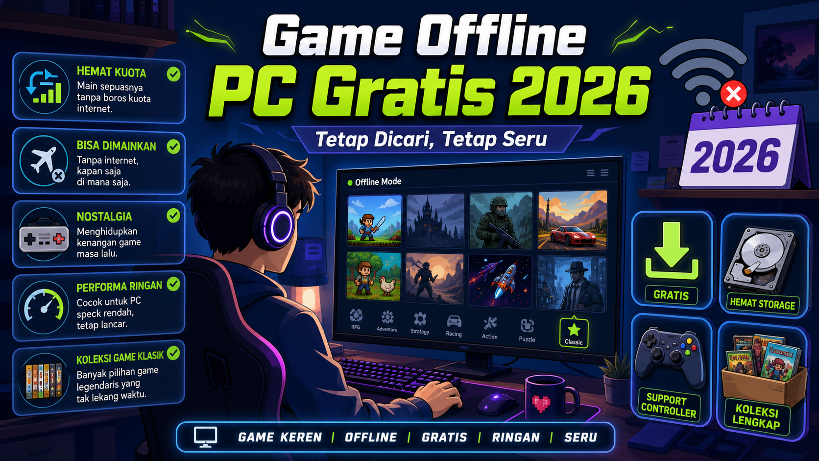 Kenapa Game Offline PC Gratis Masih Dicari di 2026? - game