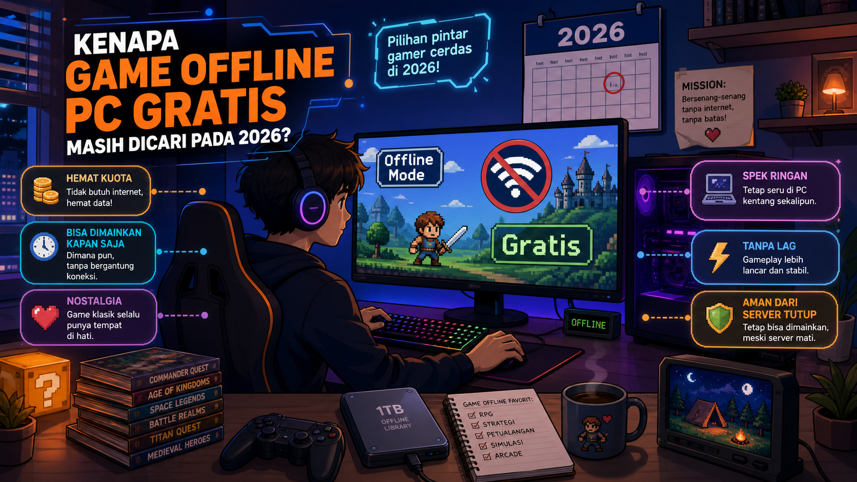 Kenapa Game Offline PC Gratis Masih Dicari pada 2026? - game
