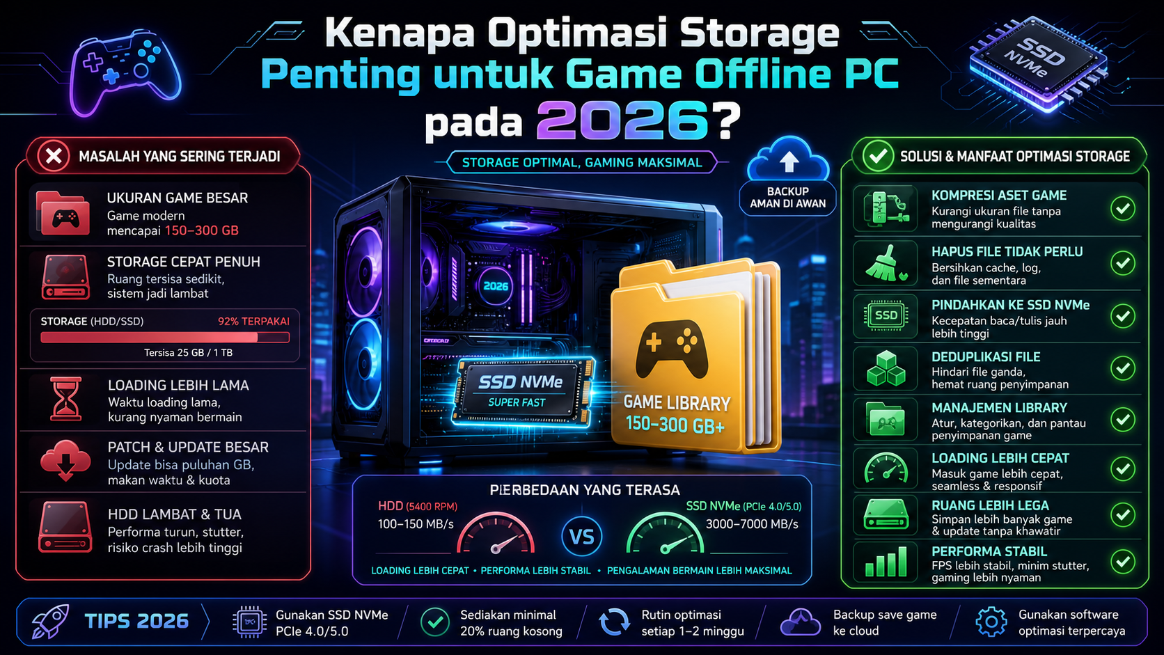 Kenapa Optimasi Storage Penting untuk Game Offline PC pada 2026? - game