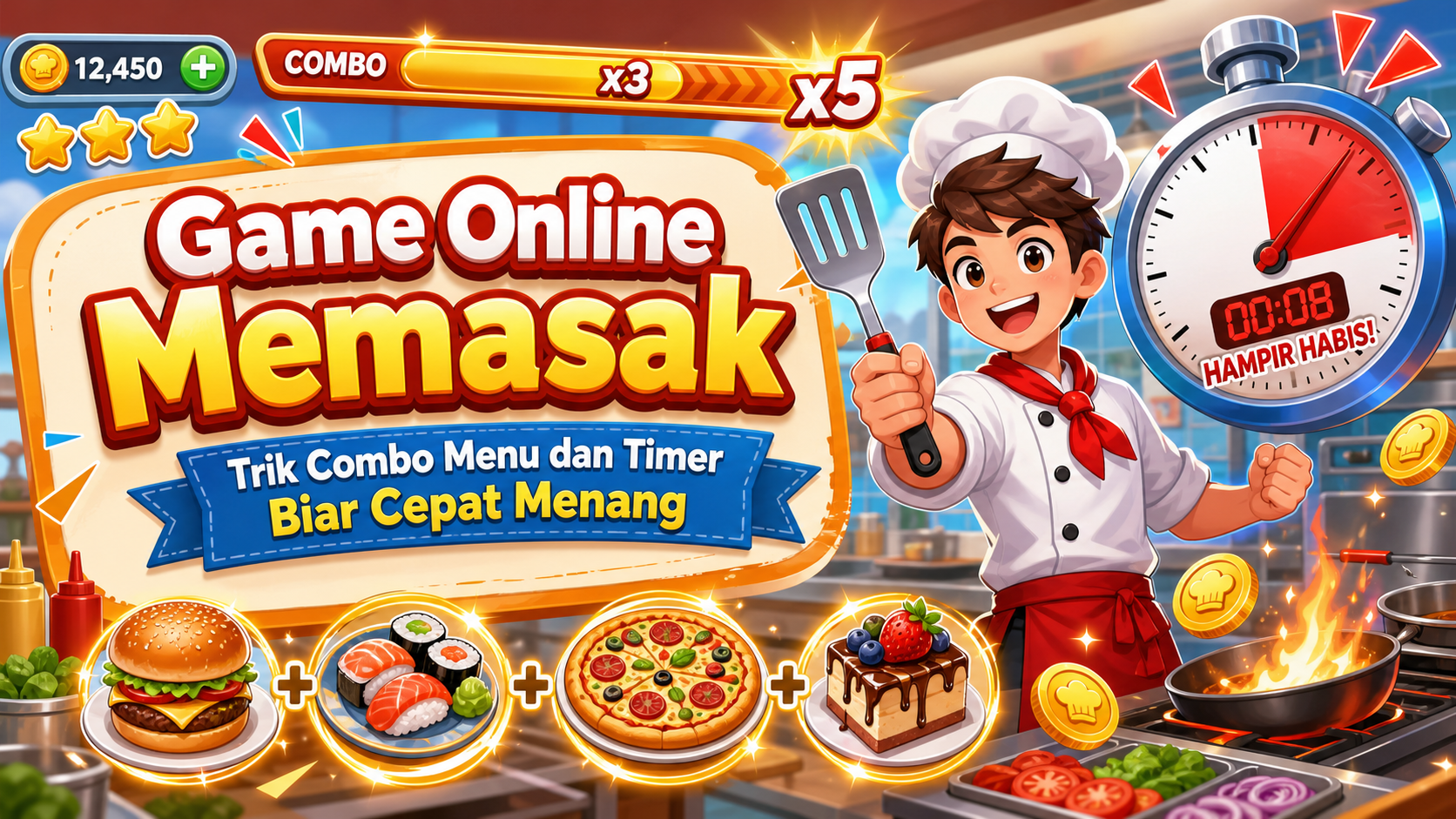 memasak - Game Online Memasak: Trik Combo Menu dan Timer Biar Cepat Menang