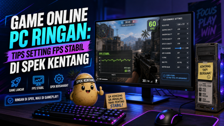 pc - Game Online PC Ringan: Tips Setting FPS Stabil di Spek Kentang