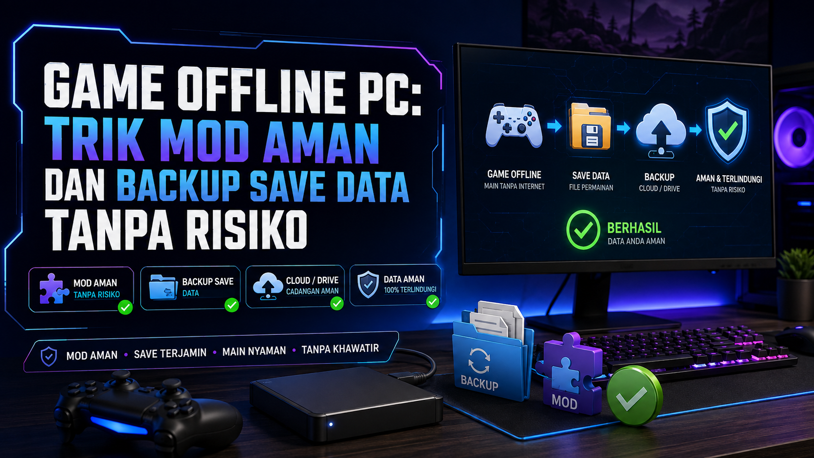 game - Game Offline PC: Trik Mod Aman dan Backup Save Data Tanpa Risiko