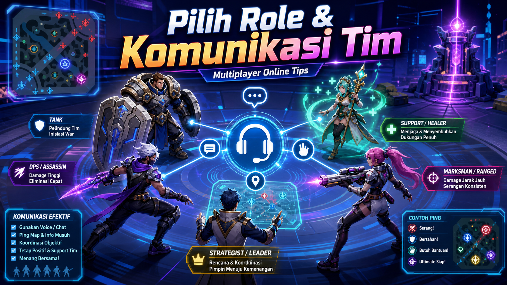 Game Online Multiplayer: Tips Pilih Role dan Komunikasi Tim Efektif - multiplayer