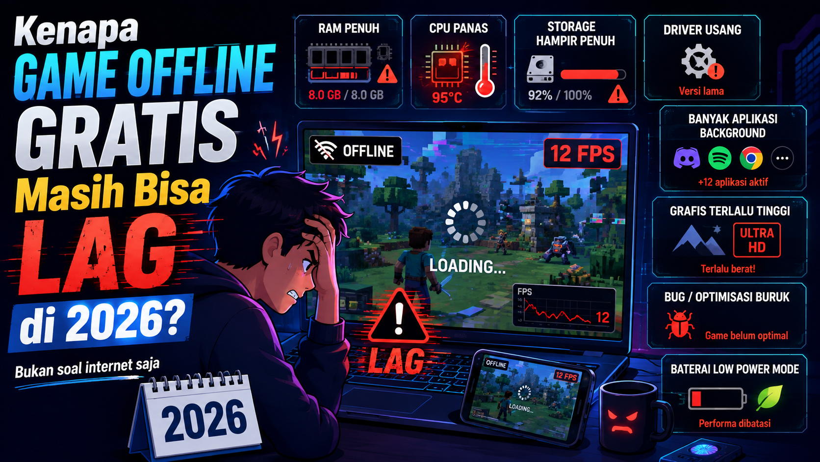 Kenapa Game Offline Gratis Masih Bisa Lag di 2026? - game