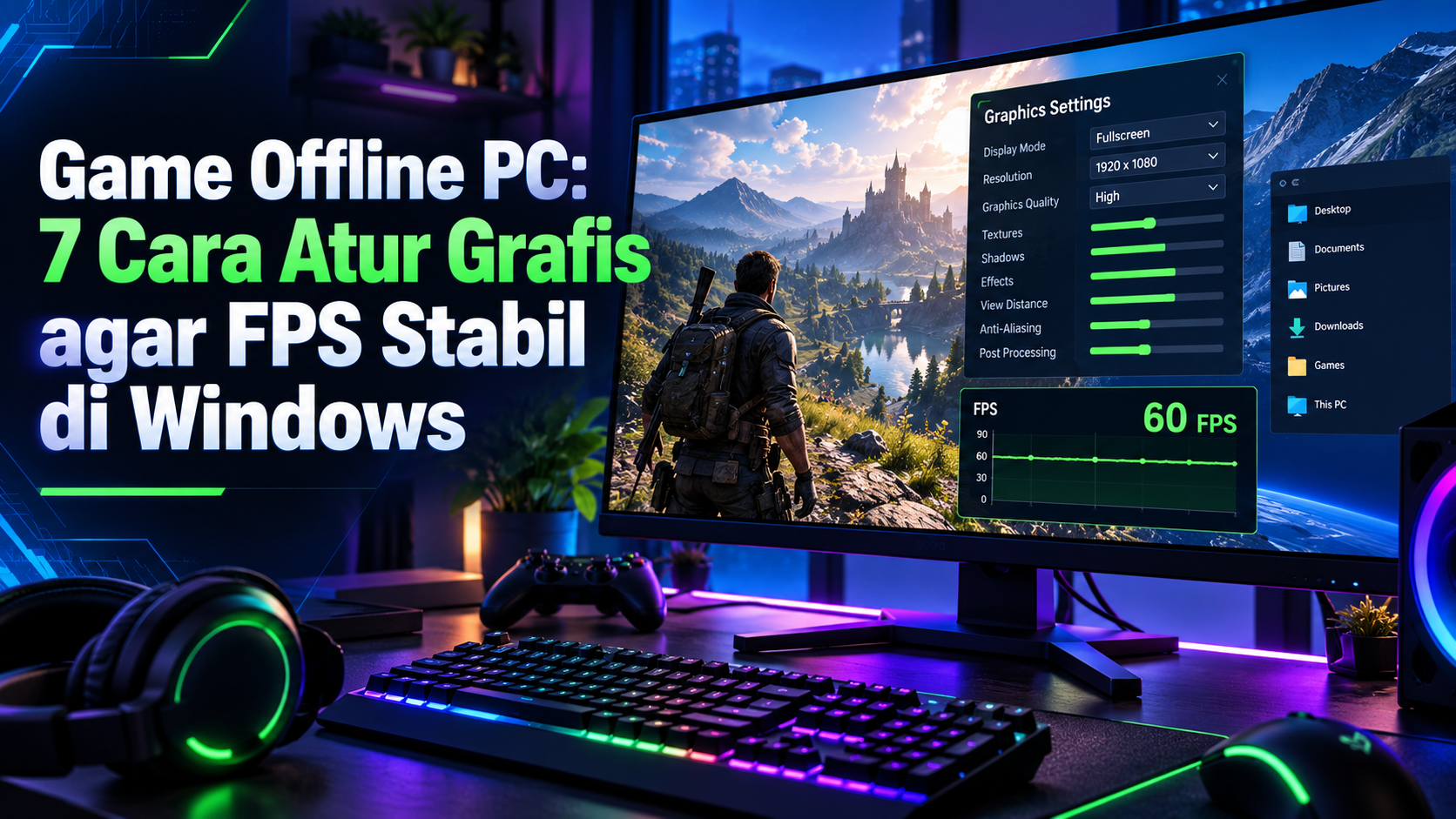 game - Game Offline PC: 7 Cara Atur Grafis agar FPS Stabil di Windows