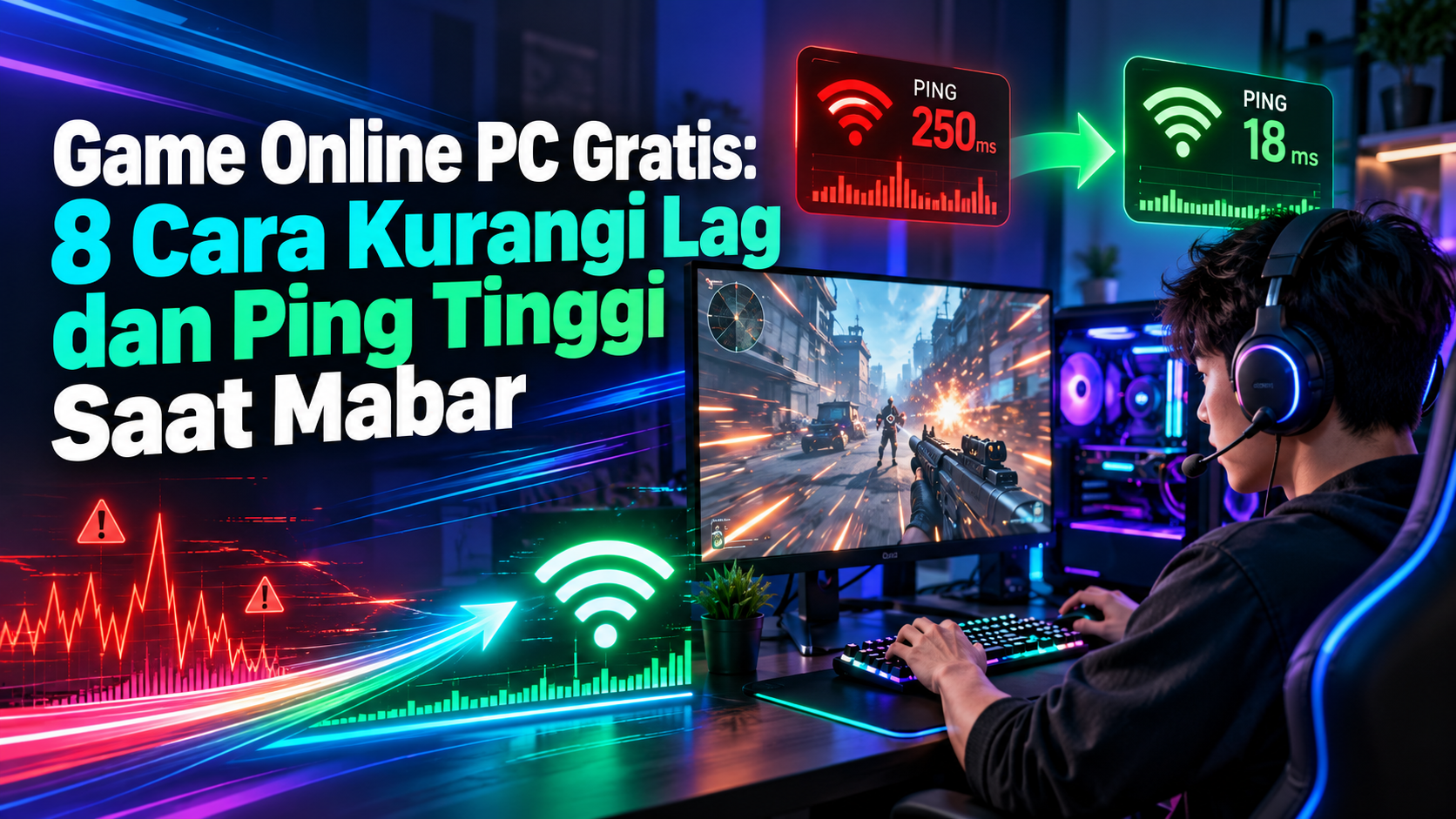 game - Game Online PC Gratis: 8 Cara Kurangi Lag dan Ping Tinggi Saat Mabar