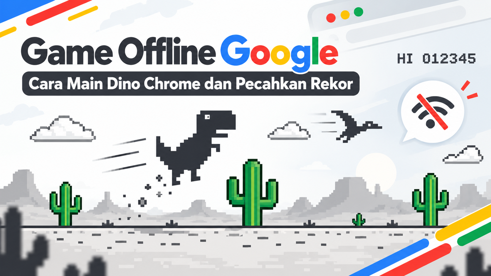 google - Game Offline Google: Cara Main Dino Chrome dan Pecahkan Rekor